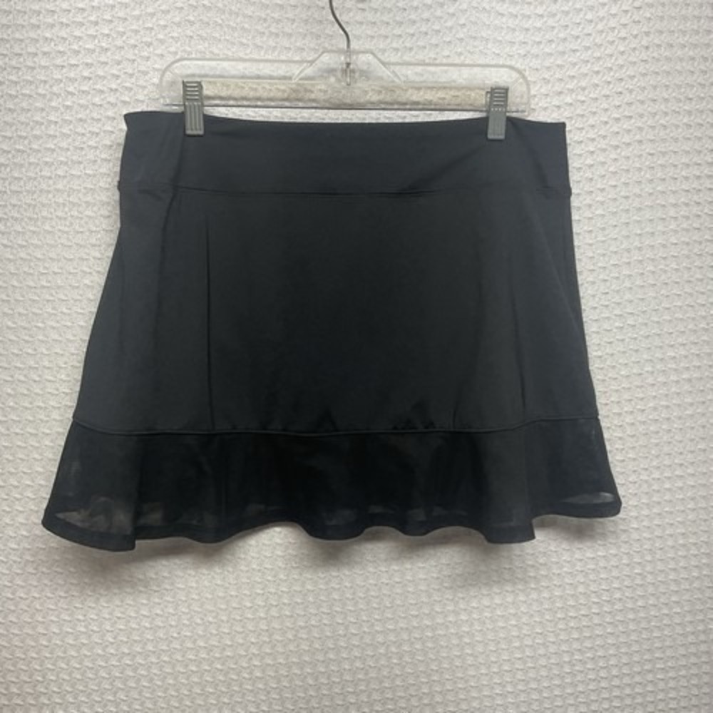 NWT Tommy Bahama Black Mesh Ruffle Golf Tennis Active Skort Women XL Vietnam